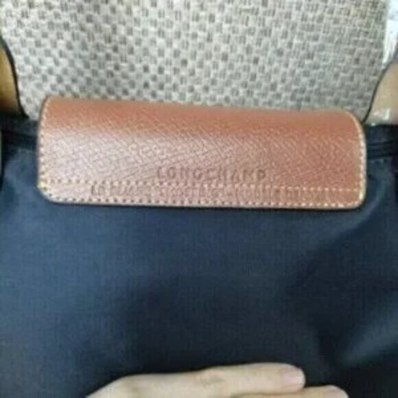 Longchamp Le Pliage Nylon Large Shoulder Bag Tote Travel Bag Black - Picture 5 of 7